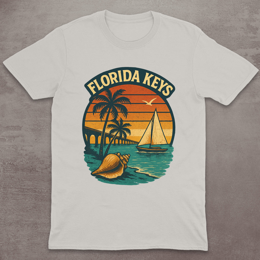 Florida Keys Retro Sunset T-Shirt