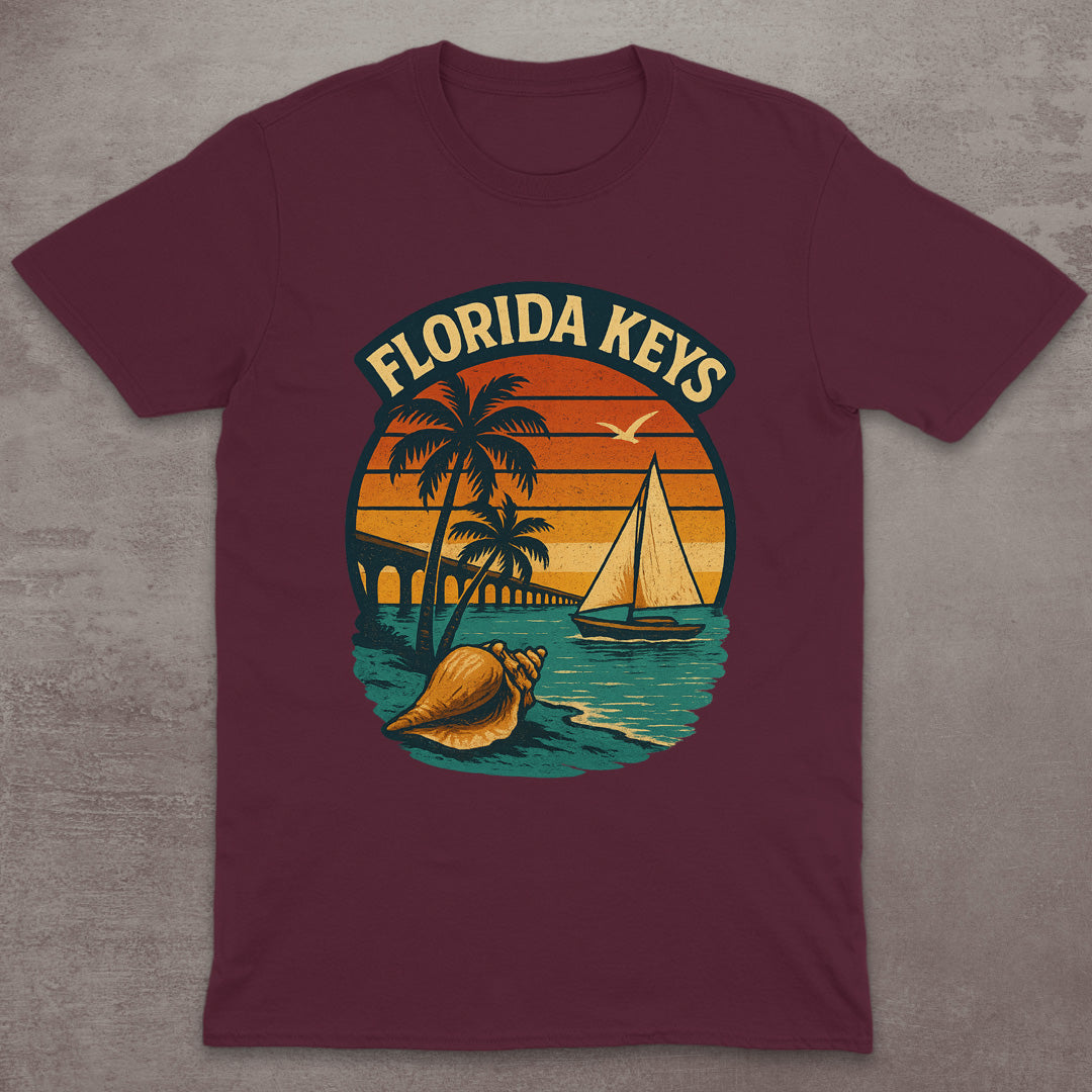 Florida Keys Retro Sunset T-Shirt