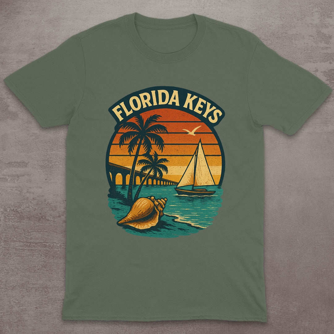 Florida Keys Retro Sunset T-Shirt