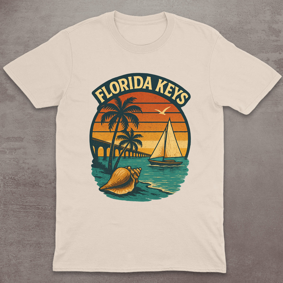 Florida Keys Retro Sunset T-Shirt