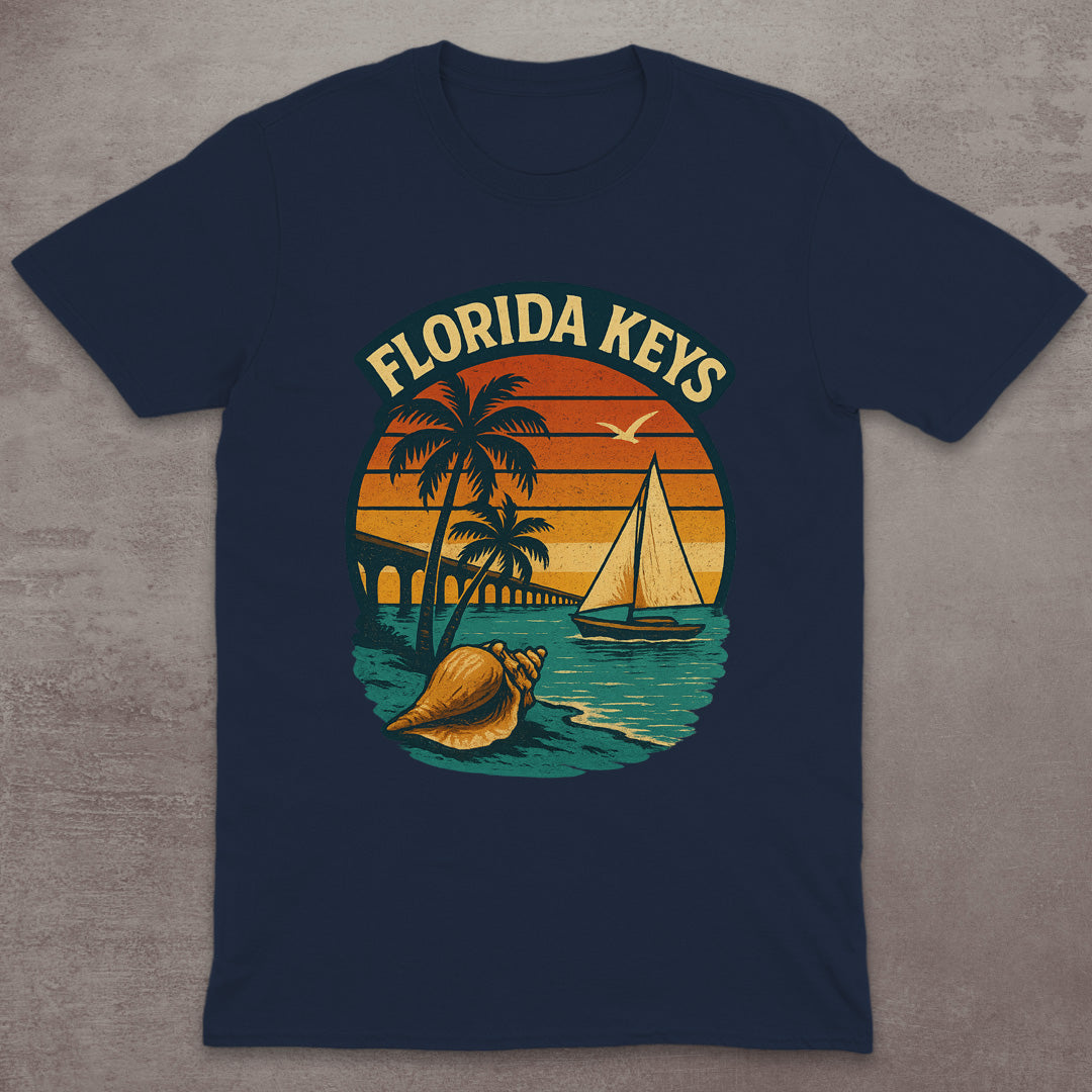 Florida Keys Retro Sunset T-Shirt