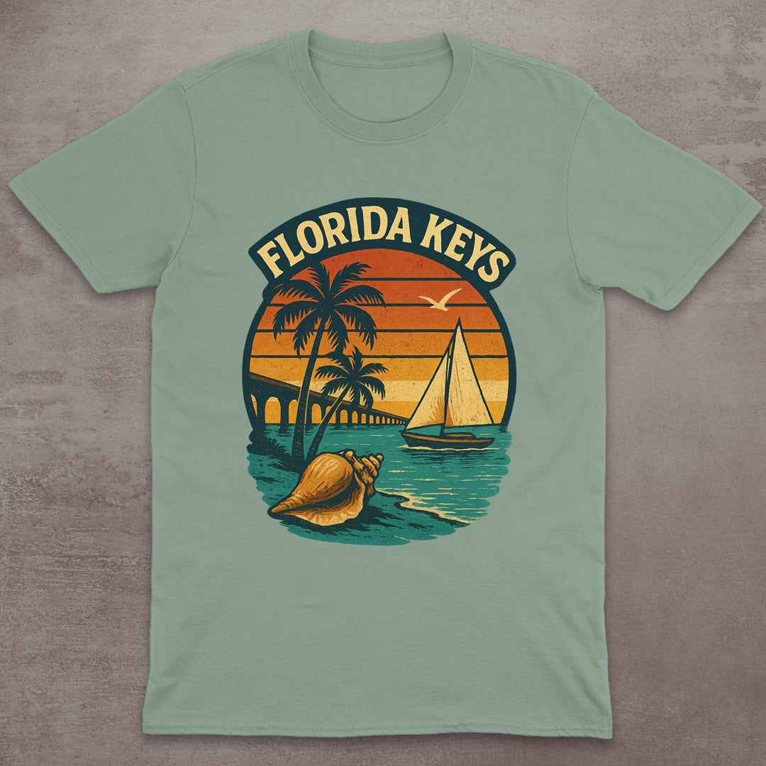 Florida Keys Retro Sunset T-Shirt