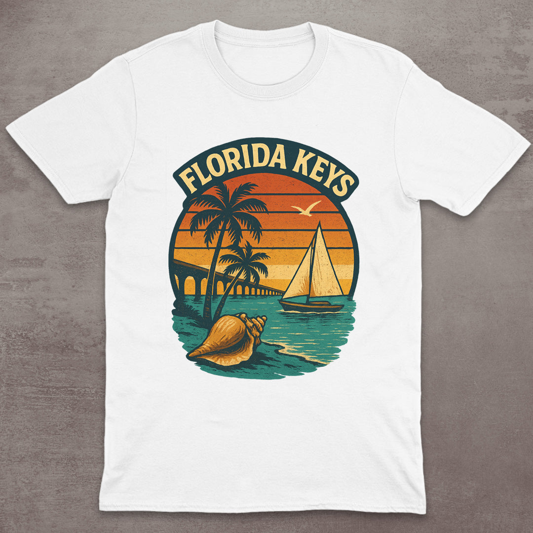 Florida Keys Retro Sunset T-Shirt