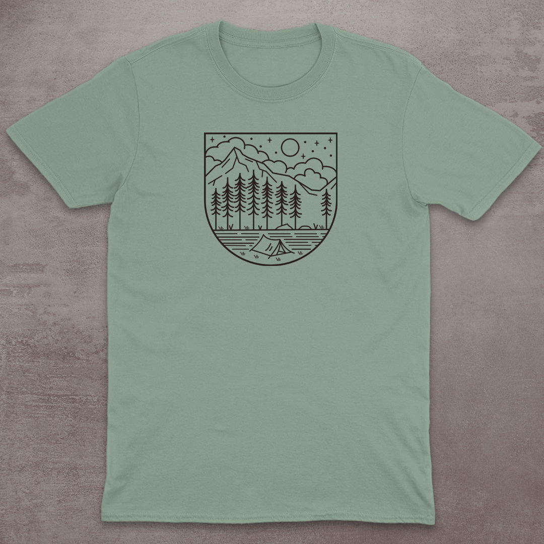 Starry Campsite Mountain T-Shirt