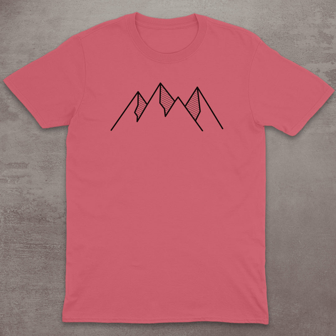 Abstract Peaks Line Art T-Shirt