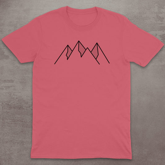 Abstract Peaks Line Art T-Shirt