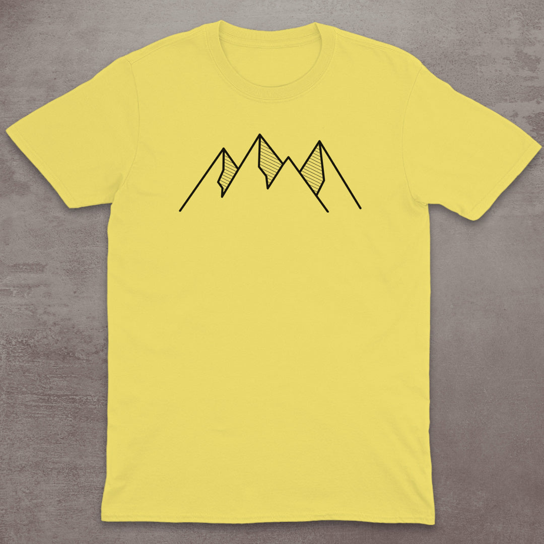 Abstract Peaks Line Art T-Shirt