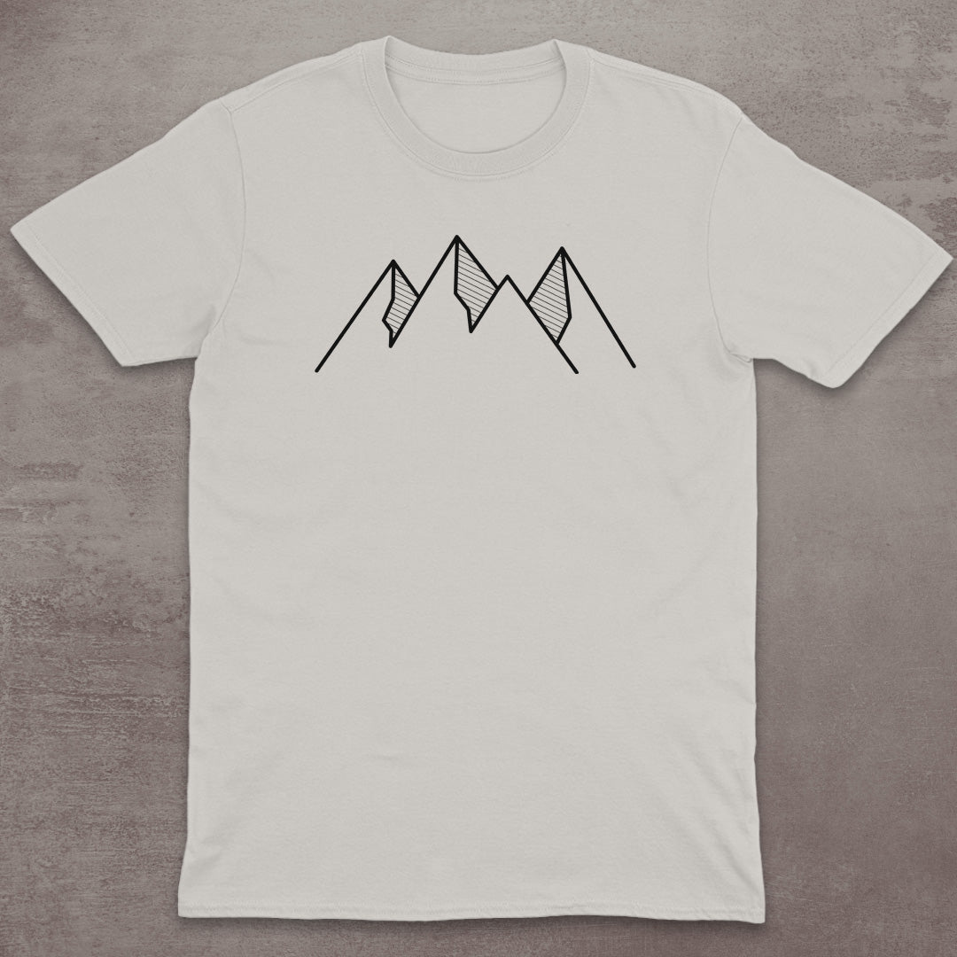 Abstract Peaks Line Art T-Shirt