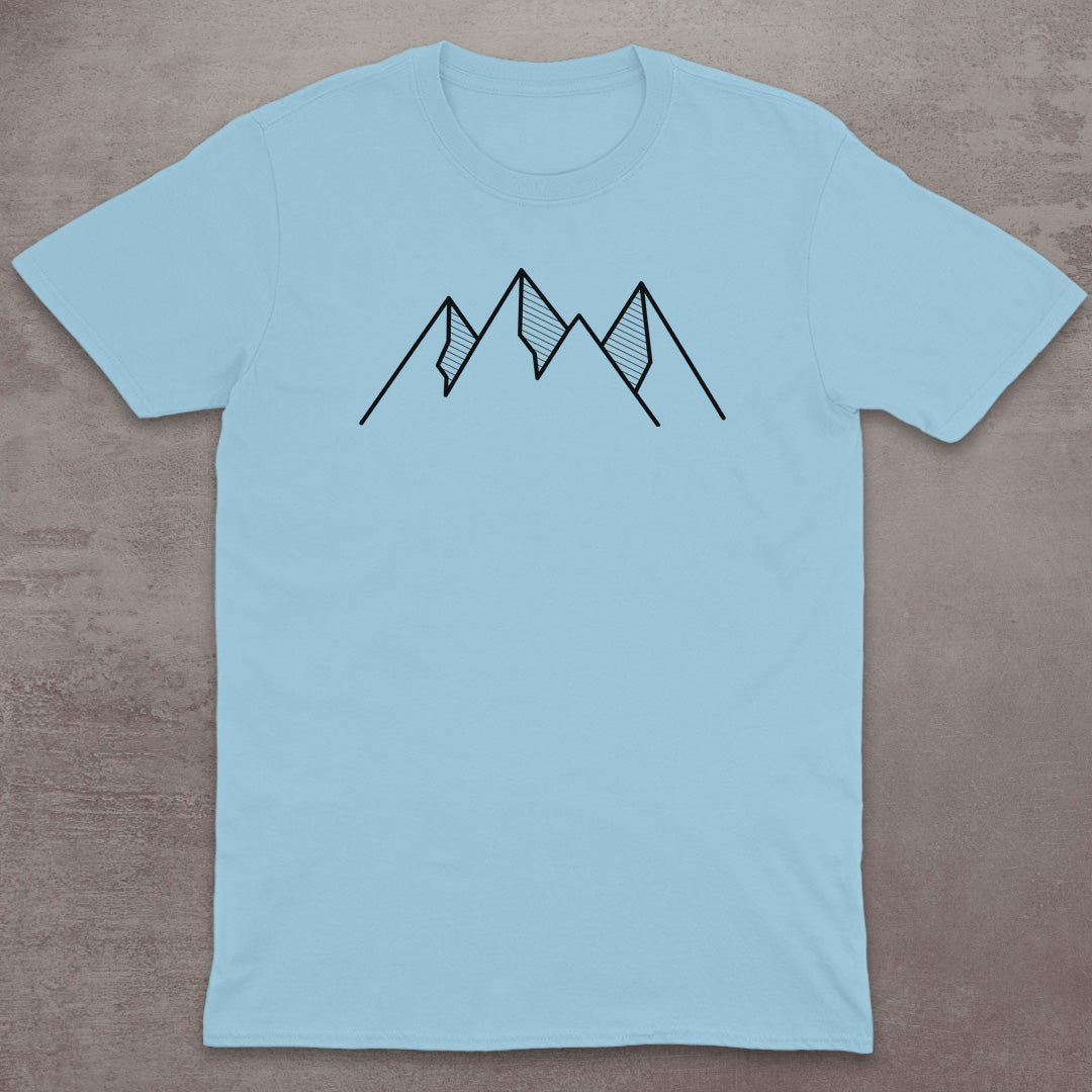 Abstract Peaks Line Art T-Shirt