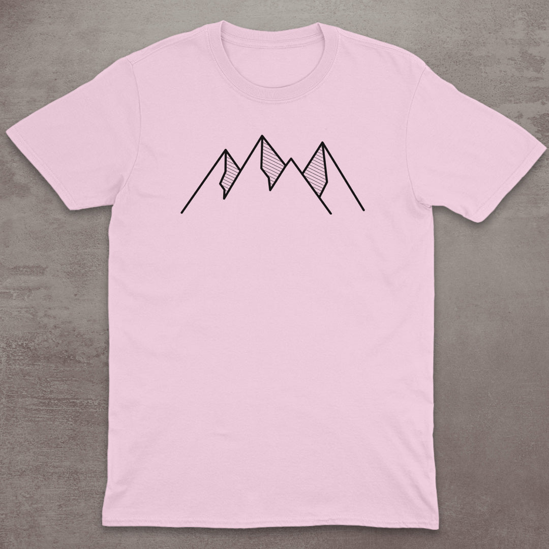 Abstract Peaks Line Art T-Shirt