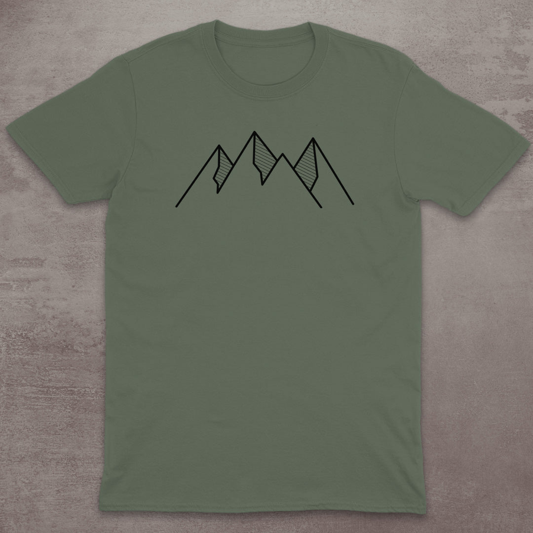 Abstract Peaks Line Art T-Shirt