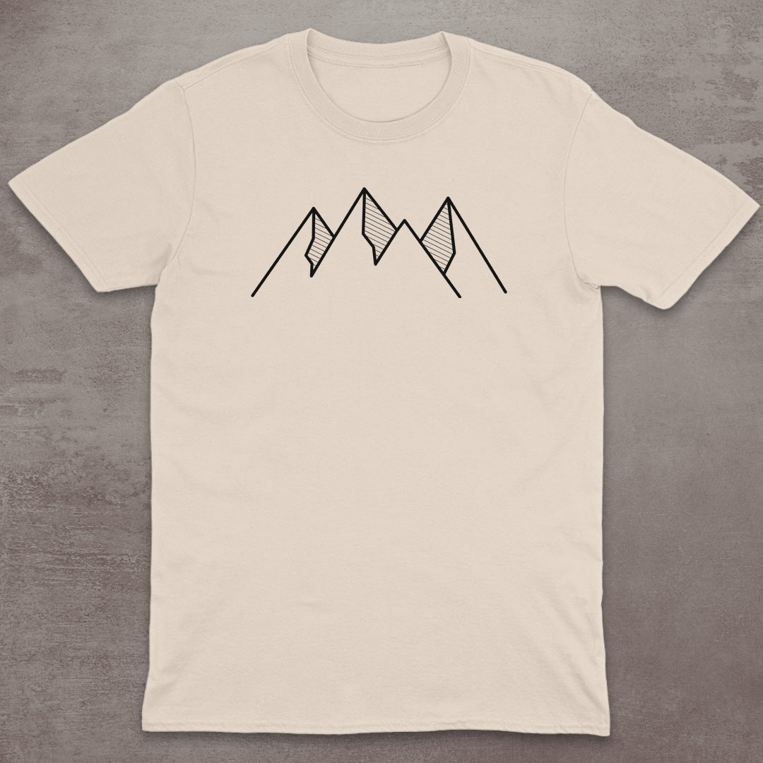 Abstract Peaks Line Art T-Shirt