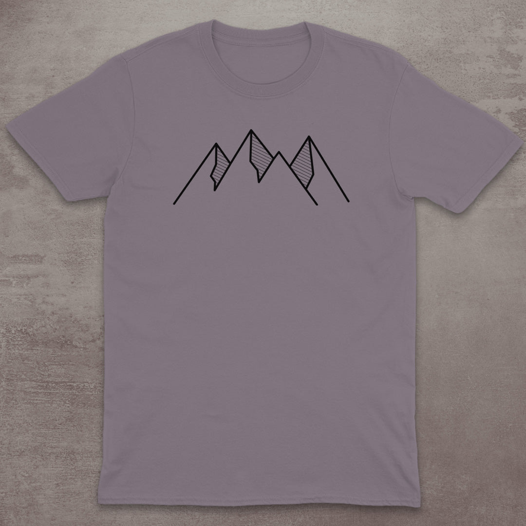 Abstract Peaks Line Art T-Shirt