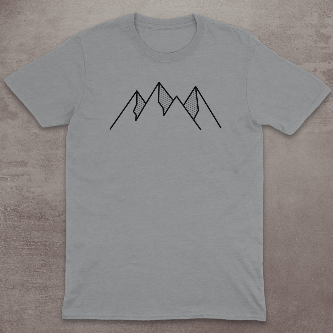Abstract Peaks Line Art T-Shirt