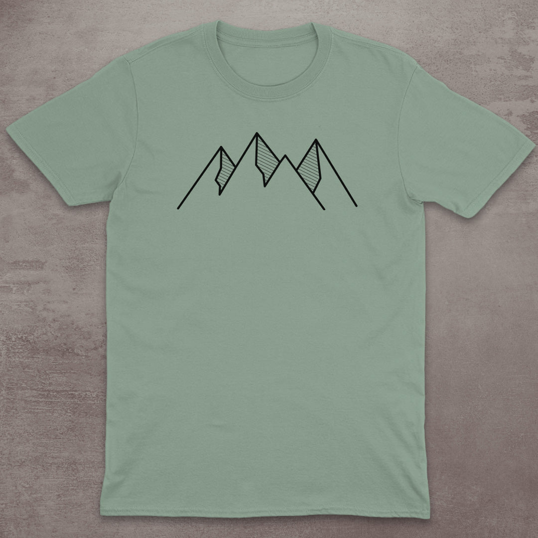 Abstract Peaks Line Art T-Shirt