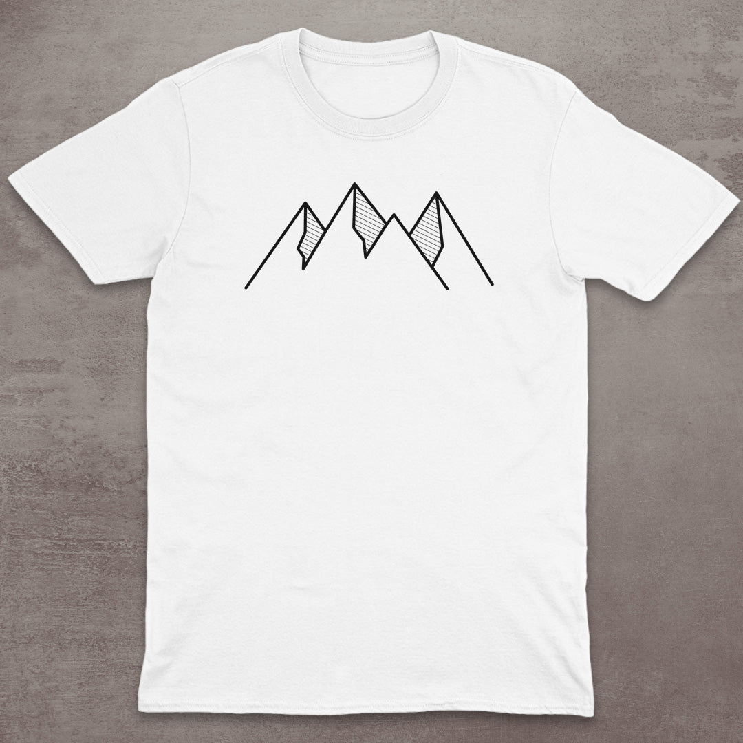 Abstract Peaks Line Art T-Shirt