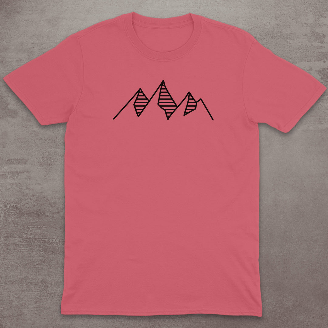 Striped Minimal Mountains T-Shirt