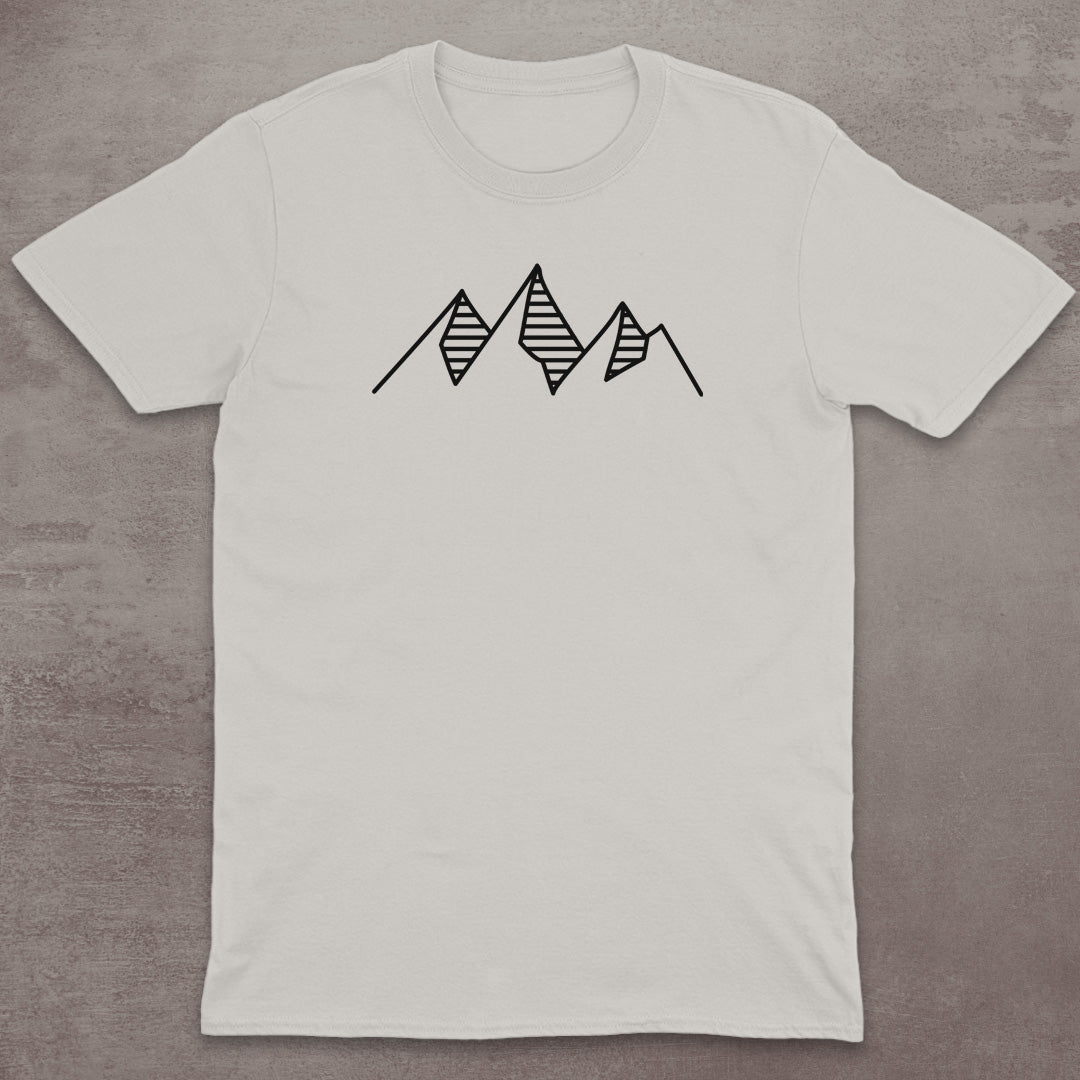 Striped Minimal Mountains T-Shirt