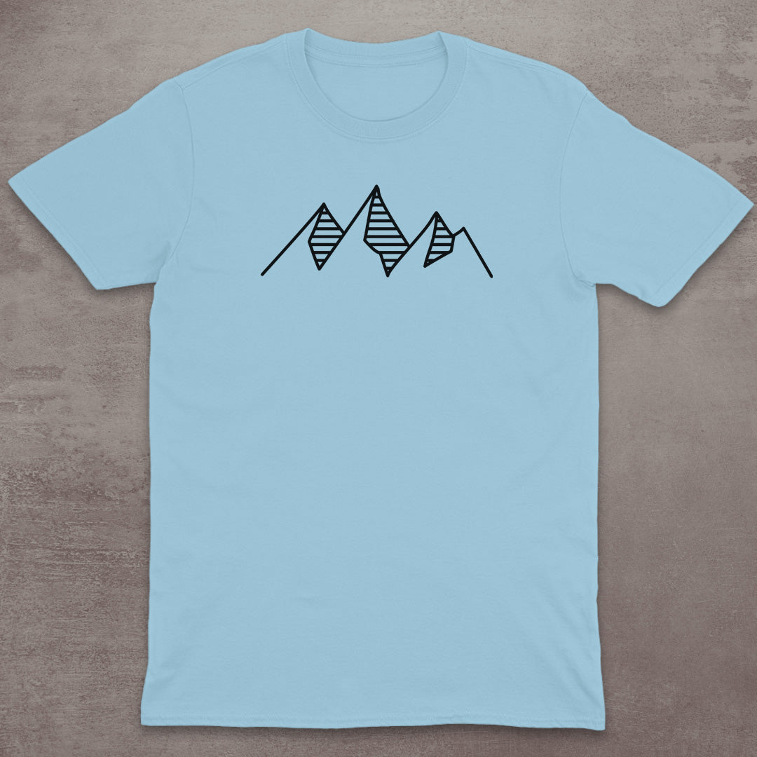 Striped Minimal Mountains T-Shirt