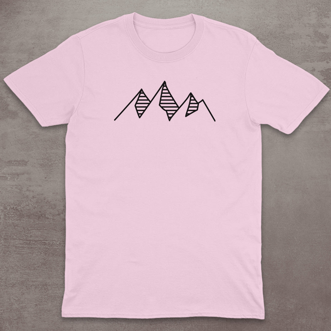 Striped Minimal Mountains T-Shirt
