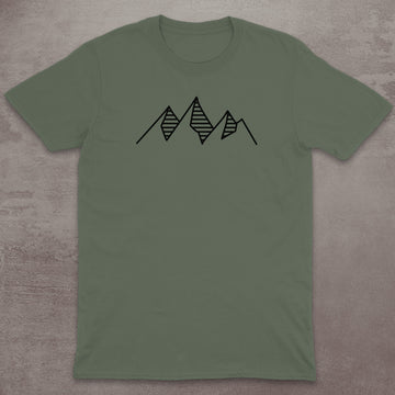 Striped Minimal Mountains T-Shirt