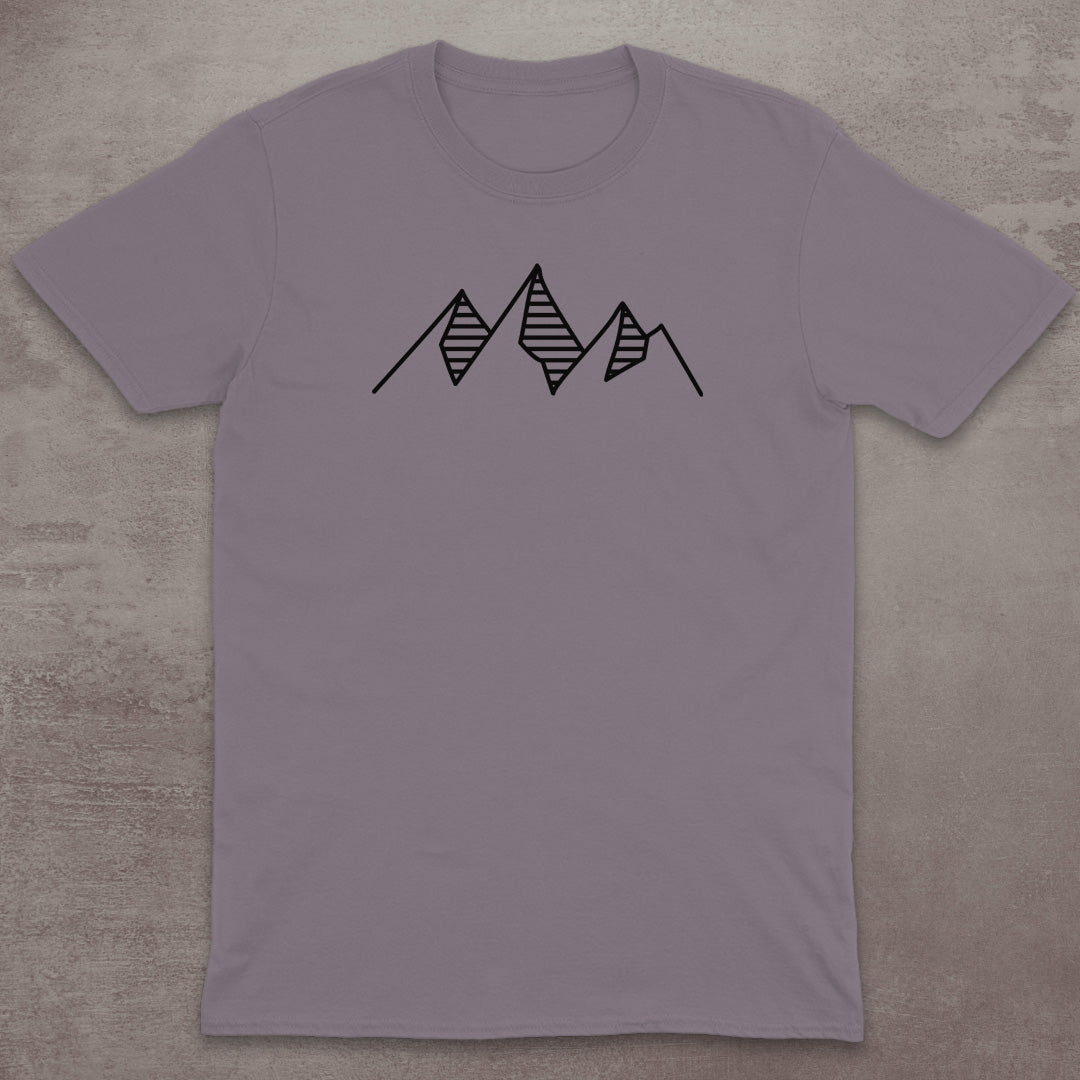 Striped Minimal Mountains T-Shirt