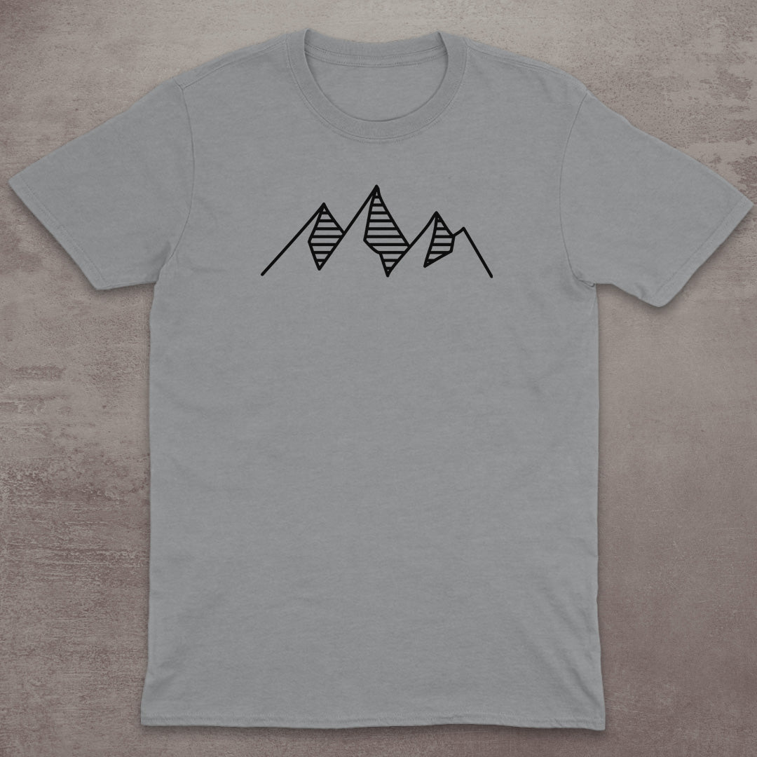 Striped Minimal Mountains T-Shirt