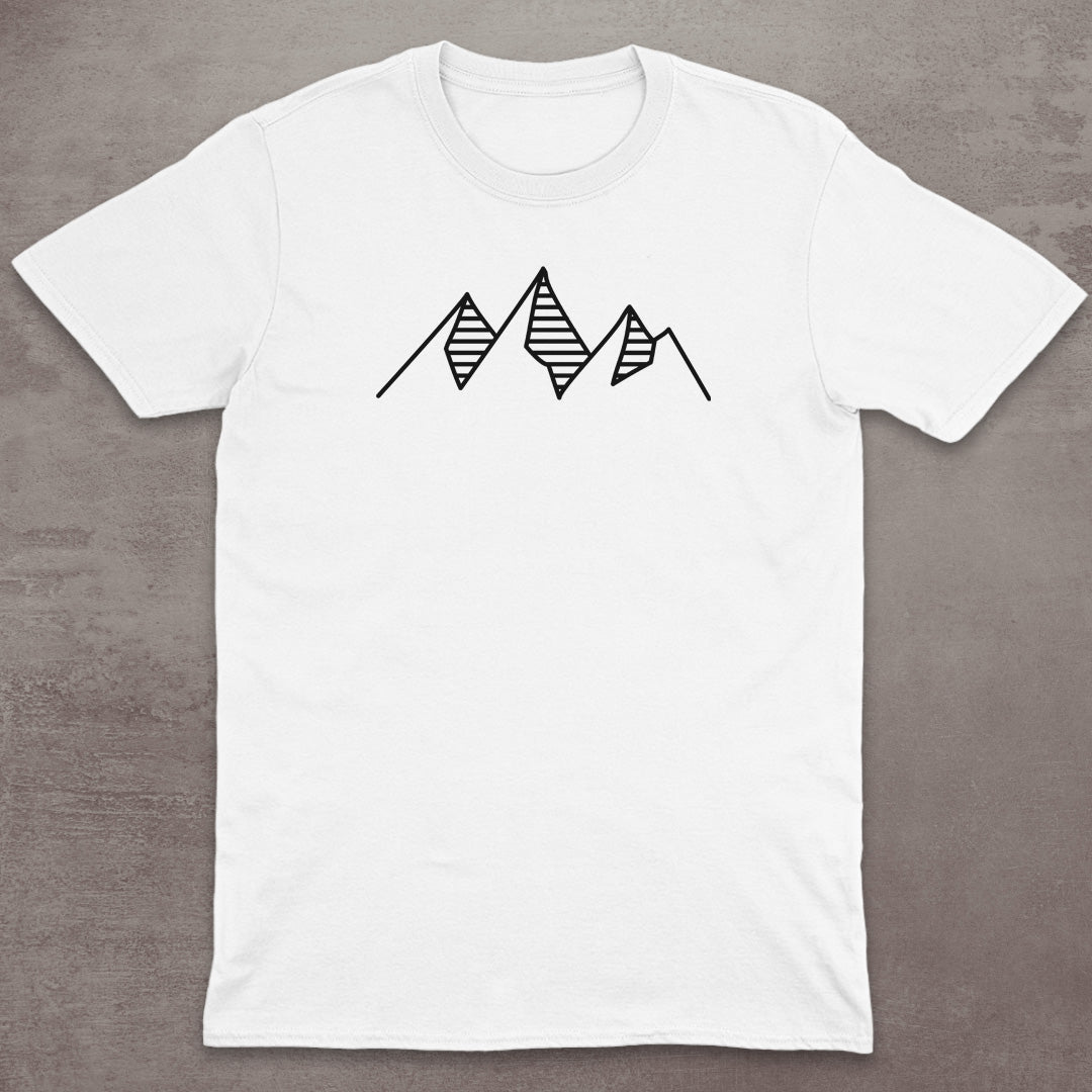 Striped Minimal Mountains T-Shirt
