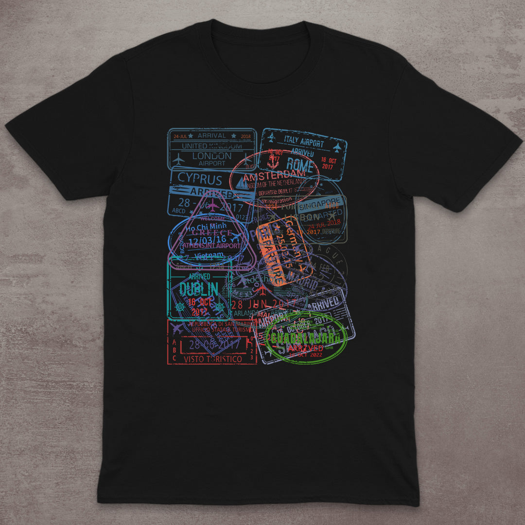 Passport Stamp Explorer T-Shirt