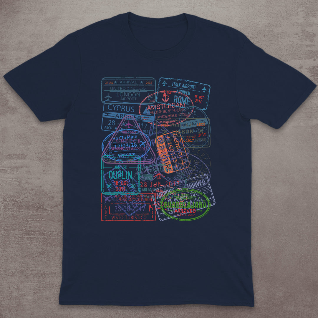 Passport Stamp Explorer T-Shirt