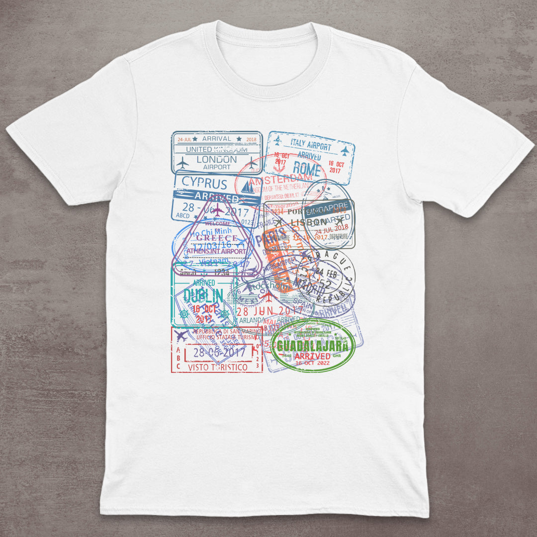 Passport Stamp Explorer T-Shirt