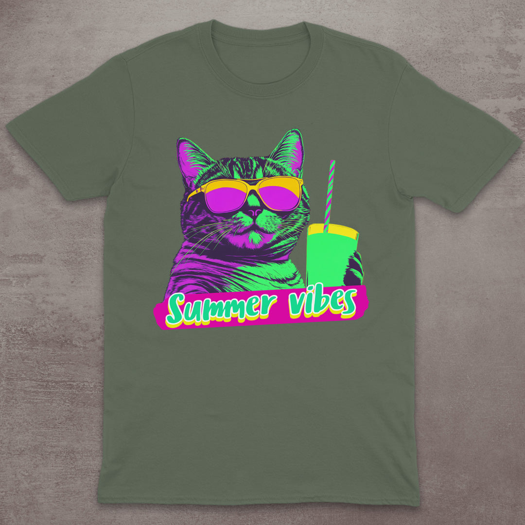Summer Vibes Cat T-Shirt