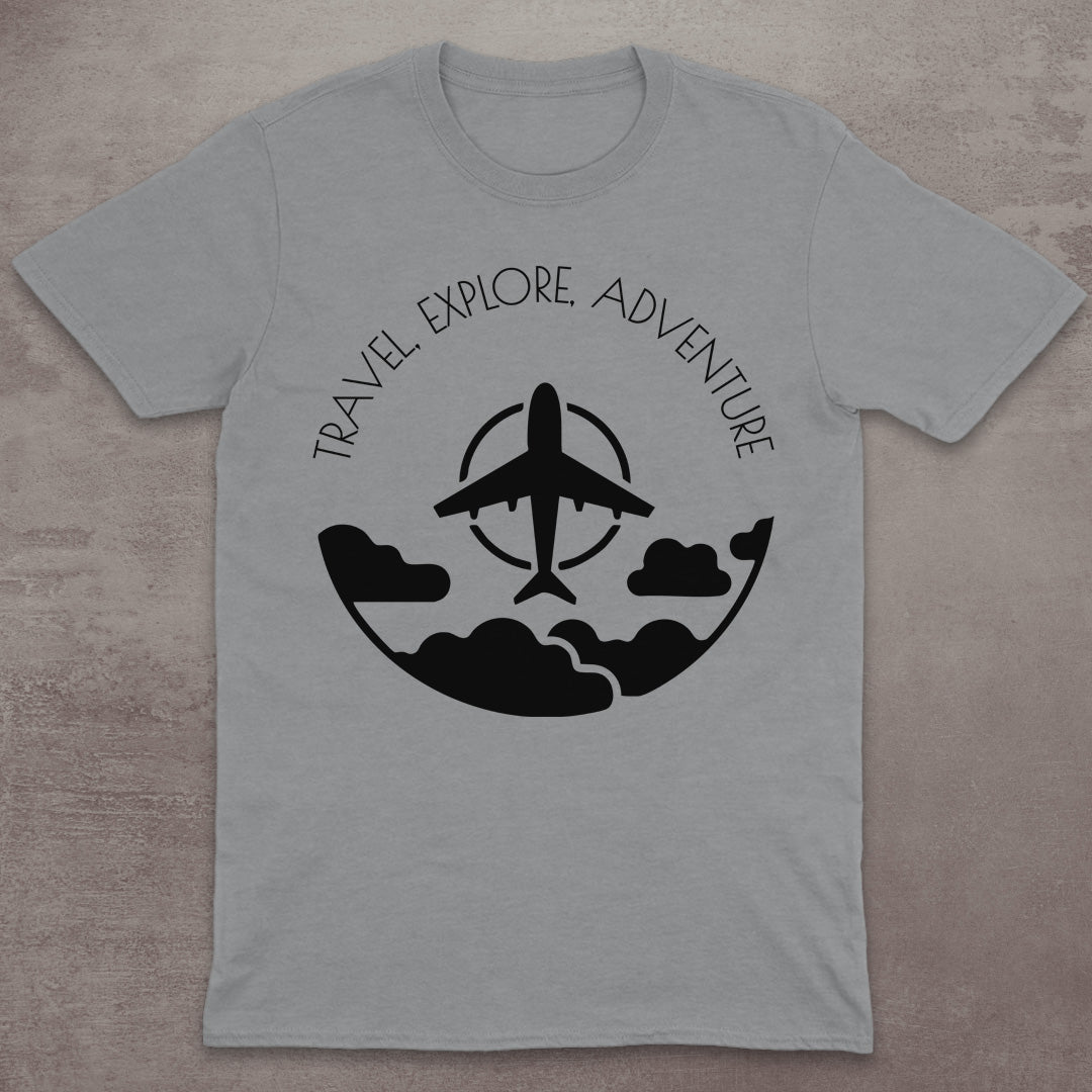 Travel Explore Adventure Airplane T-Shirt